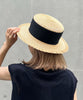 【Mia Hat & Accessory】麦キャノチェ - LA MARINE FRANCAISE＠ベージュ：H156 着用サイズ：F
