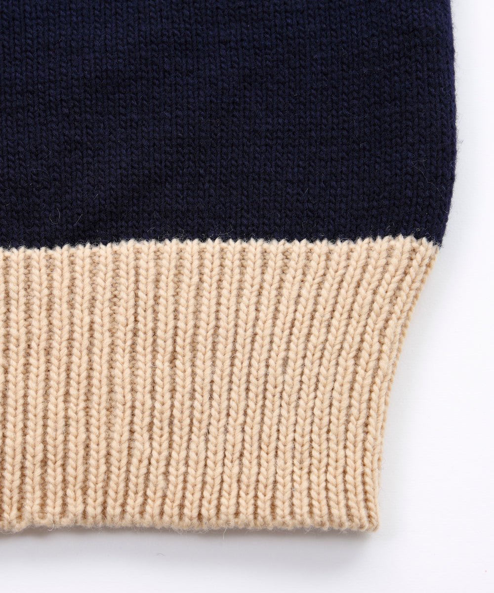 【予約】PERU KNIT 配色カーディガン - LA MARINE FRANCAISE