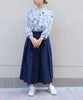 タック&ギャザースカート - LA MARINE FRANCAISE＠ネイビー：H156 着用サイズ：0