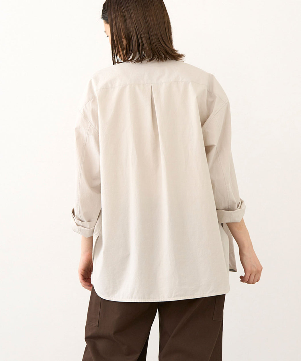 タイプライタースタンドワークシャツ - LA MARINE FRANCAISE＠ベージュ：H166 着用サイズ：F