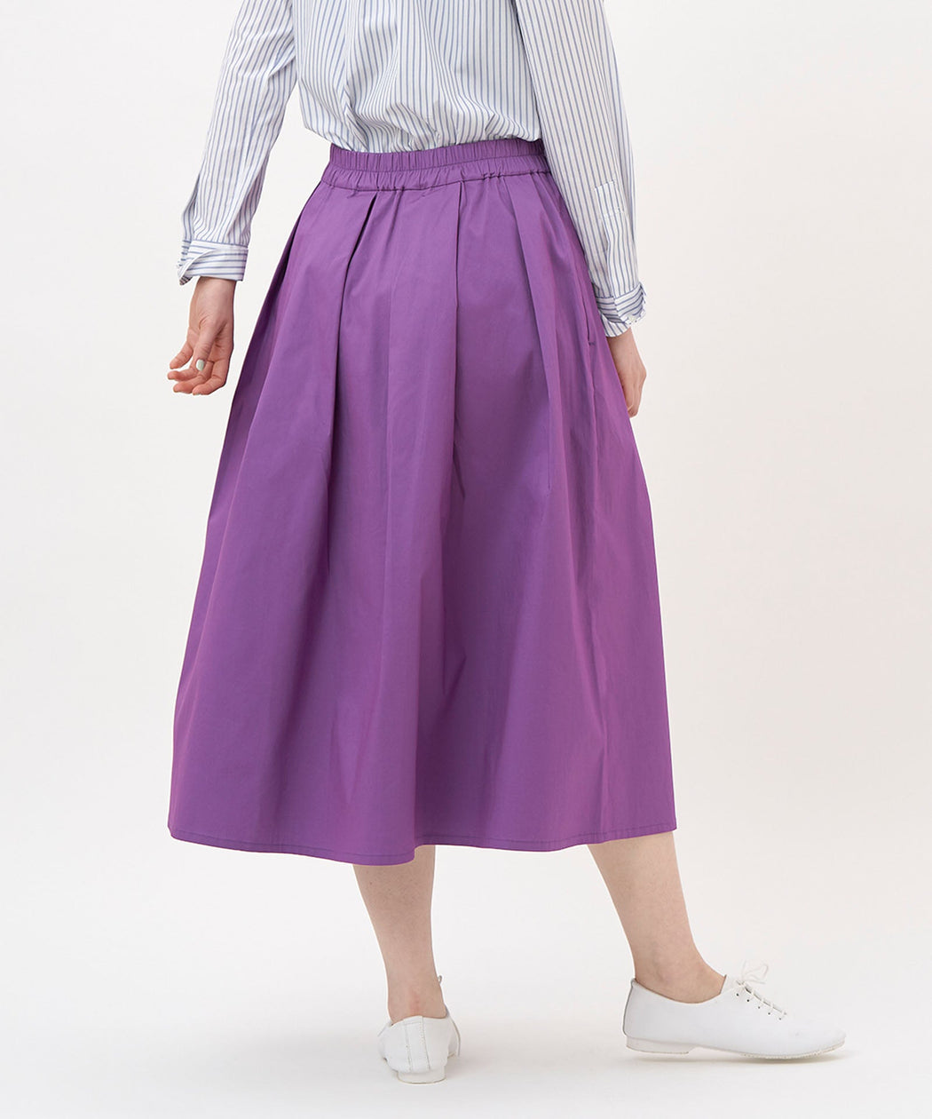 【予約】タック&ギャザースカート - LA MARINE FRANCAISE＠パープル：H166 着用サイズ：1