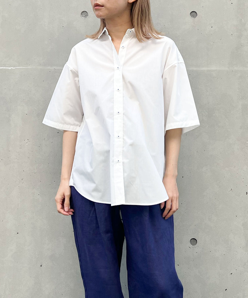 サマーフランセーズのシャツ - LA MARINE FRANCAISE＠ホワイト：H156 着用サイズ：2